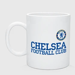 Кружка керамическая Chelsea FC: Blue, цвет: белый