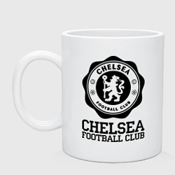 Кружка керамическая Chelsea FC: Emblem, цвет: белый