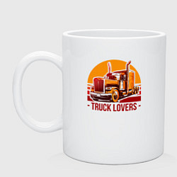 Кружка керамическая Truck lovers, цвет: белый