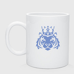 Кружка керамическая Царь Тигр, цвет: белый
