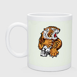 Кружка керамическая Tiger Skull, цвет: фосфор