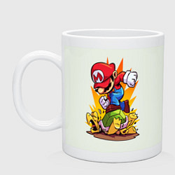 Кружка керамическая Angry Mario, цвет: фосфор