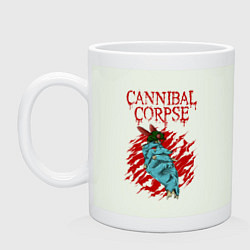 Кружка керамическая Cannibal Corpse Труп Каннибала, цвет: фосфор