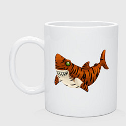 Кружка керамическая Tiger Shark, цвет: белый