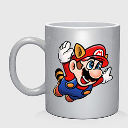 Кружка керамическая Mario bros 3, цвет: серебряный