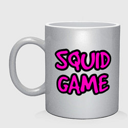 Кружка керамическая Squid Game Pinker, цвет: серебряный