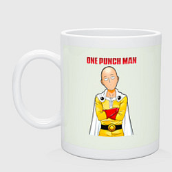 Кружка керамическая Сайтама безразличие One Punch-Man, цвет: фосфор