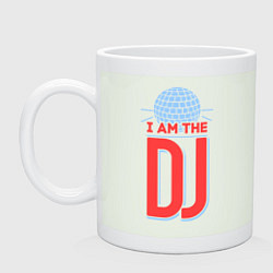 Кружка керамическая I am the DJ, цвет: фосфор