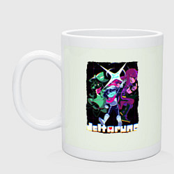 Кружка керамическая DELTARUNE HEROES ATTACK!, цвет: фосфор