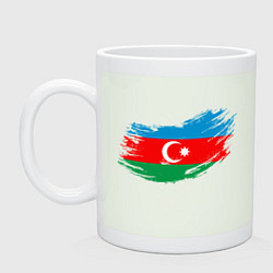 Кружка керамическая Флаг - Азербайджан, цвет: фосфор