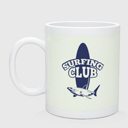 Кружка керамическая Surfing club, цвет: фосфор