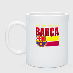 Кружка керамическая BARCA Ф К БАРСЕЛОНА, цвет: белый