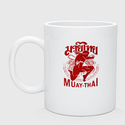 Кружка керамическая Muay Thai Thailand, цвет: белый