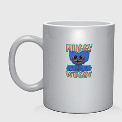Кружка керамическая Huggy Wuggy Hugs, цвет: серебряный