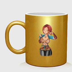 Кружка керамическая Triss Merigold by sexygirlsdraw, цвет: золотой