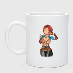 Кружка керамическая Triss Merigold by sexygirlsdraw, цвет: белый