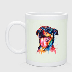 Кружка керамическая Color rottweiler, цвет: фосфор