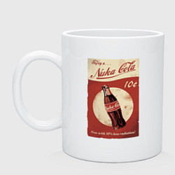 Кружка керамическая Fallout Nuka Cola Poster Pop art, цвет: белый