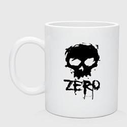 Кружка керамическая Zero skull, цвет: белый