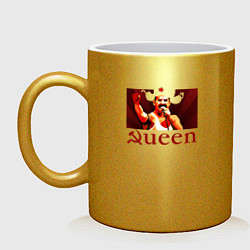 Кружка керамическая Queen Серп и Молот, цвет: золотой