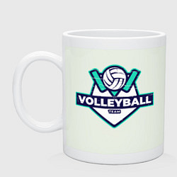 Кружка керамическая Volleyball - Club, цвет: фосфор