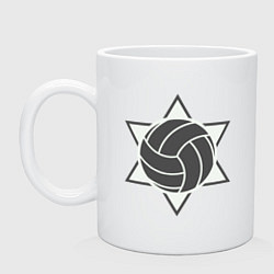 Кружка керамическая Stars Volleyball, цвет: белый