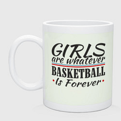 Кружка керамическая Girls & Basketball, цвет: фосфор