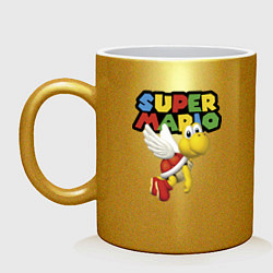 Кружка керамическая Super Mario Koopa Troopa, цвет: золотой