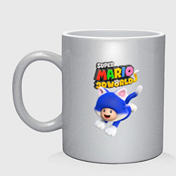 Кружка керамическая Toad super mario 3D World Nintendo, цвет: серебряный