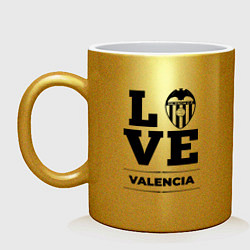 Кружка керамическая Valencia Love Классика, цвет: золотой