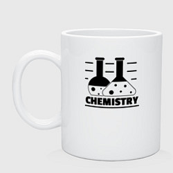 Кружка керамическая CHEMISTRY химия, цвет: белый