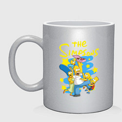 Кружка керамическая The SimpsonsСемейка Симпсонов, цвет: серебряный