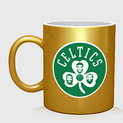 Кружка керамическая Team Celtics, цвет: золотой
