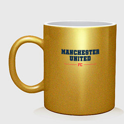Кружка керамическая Manchester United FC Classic, цвет: золотой