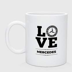 Кружка керамическая Merсedes Love Classic, цвет: белый