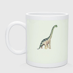 Кружка керамическая Mamenchisaurus Мамэньсизавр маменчизавр, цвет: фосфор
