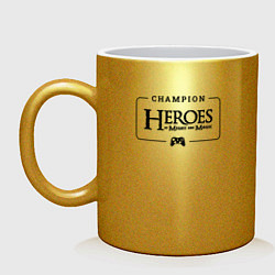 Кружка керамическая Heroes of Might and Magic Gaming Champion: рамка с, цвет: золотой