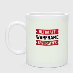 Кружка керамическая Warframe: таблички Ultimate и Best Player, цвет: фосфор