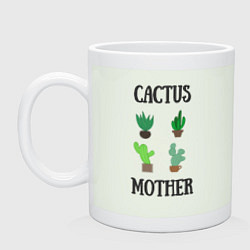 Кружка керамическая Cactus Mother, Мать кактусов, цвет: фосфор