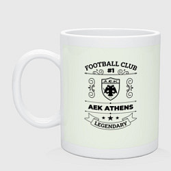 Кружка керамическая AEK Athens: Football Club Number 1 Legendary, цвет: фосфор