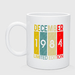 Кружка керамическая 1984 - Декабрь, цвет: белый