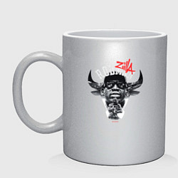 Кружка керамическая Деннис Родман:ZILLA:Чикаго Буллз, цвет: серебряный