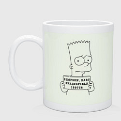 Кружка керамическая Simpson, Bart, Springfield, 159736, цвет: фосфор