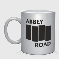 Кружка керамическая Abbey Road - The Beatles, цвет: серебряный