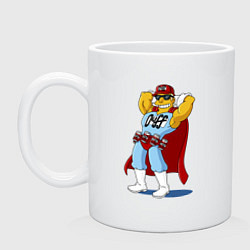 Кружка керамическая Duffman - Simpsons, цвет: белый