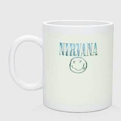 Кружка керамическая Nirvana - смайлик, цвет: фосфор