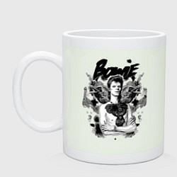 Кружка керамическая David Bowie with the Crows, цвет: фосфор