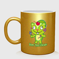 Кружка керамическая Nutty, цвет: золотой