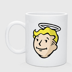 Кружка керамическая Holly vault boy, цвет: белый