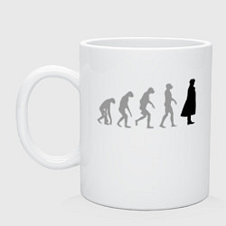 Кружка керамическая Эволюция Шерлока, цвет: белый